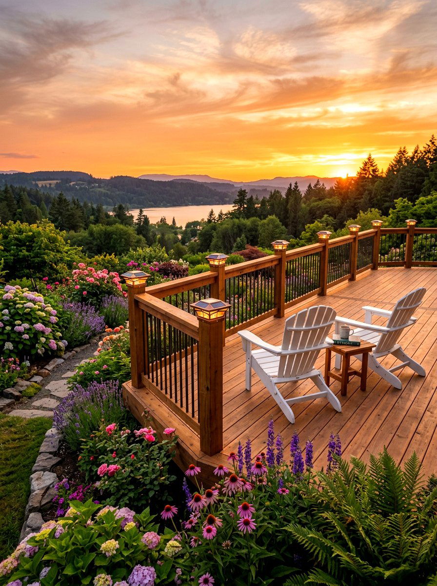 Solar Post Cap Lights - 30 deck lighting ideas