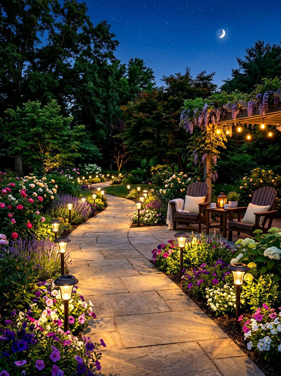 Solar Power Garden Lighting - 30 patio decorating ideas