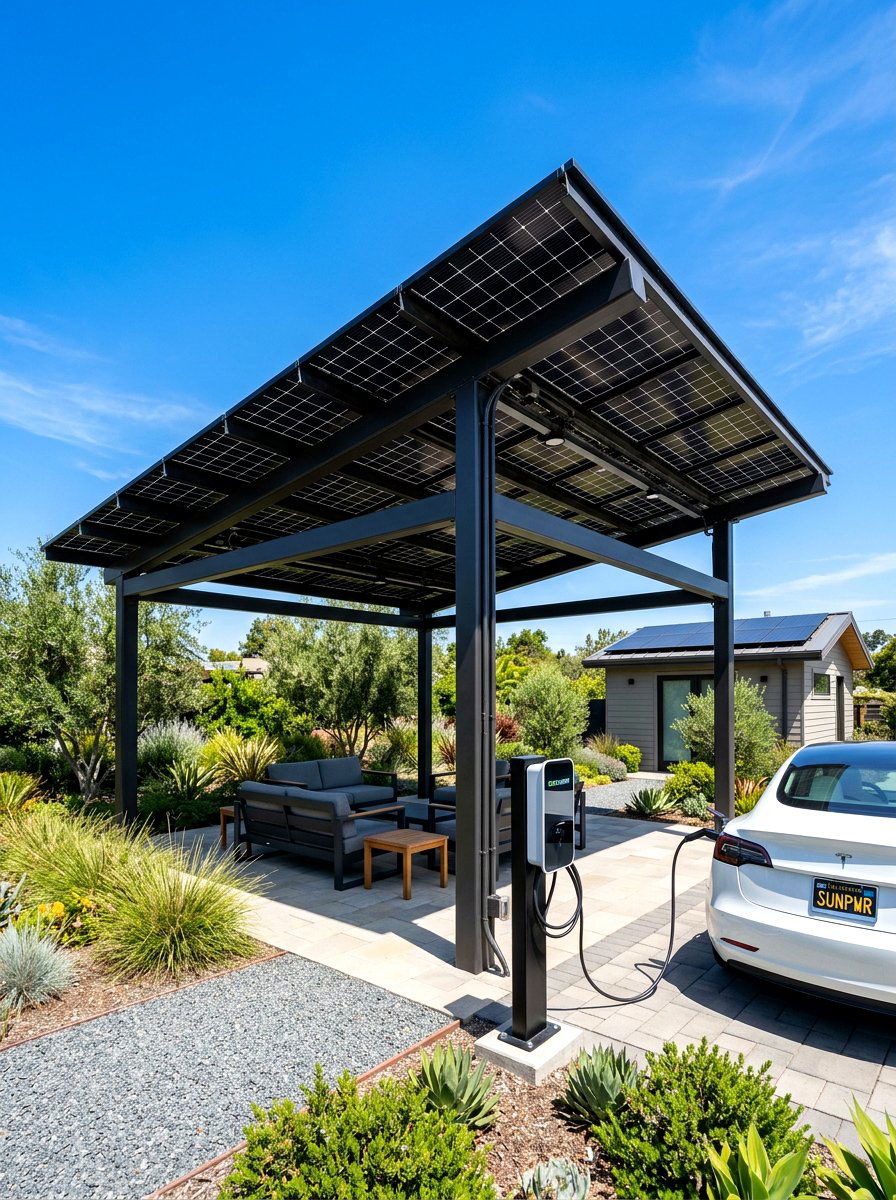 Solar Power Pergola - 30 outdoor pergola ideas