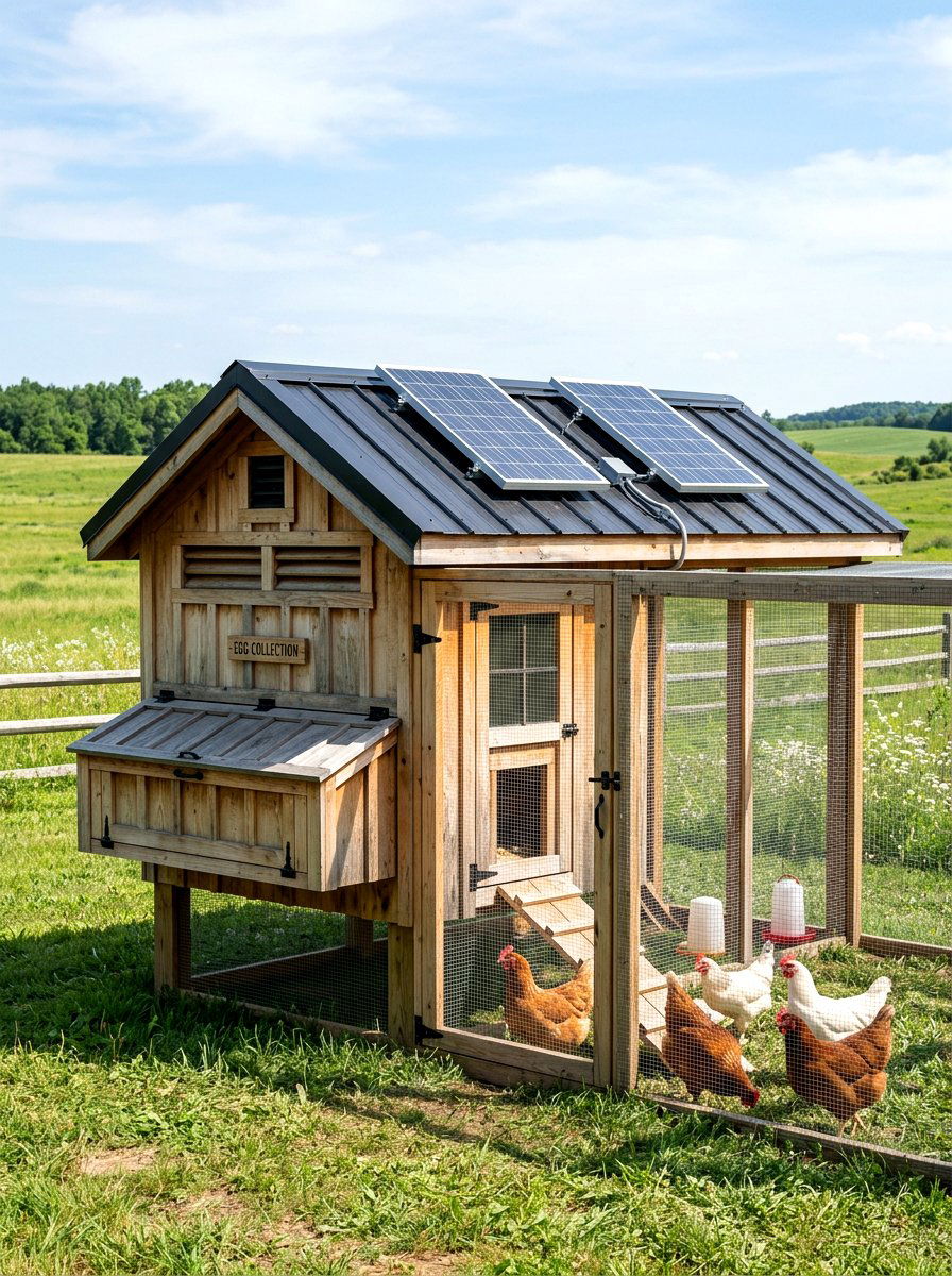 Solar Powered Chicken Coop - 30 chicken coop ideas