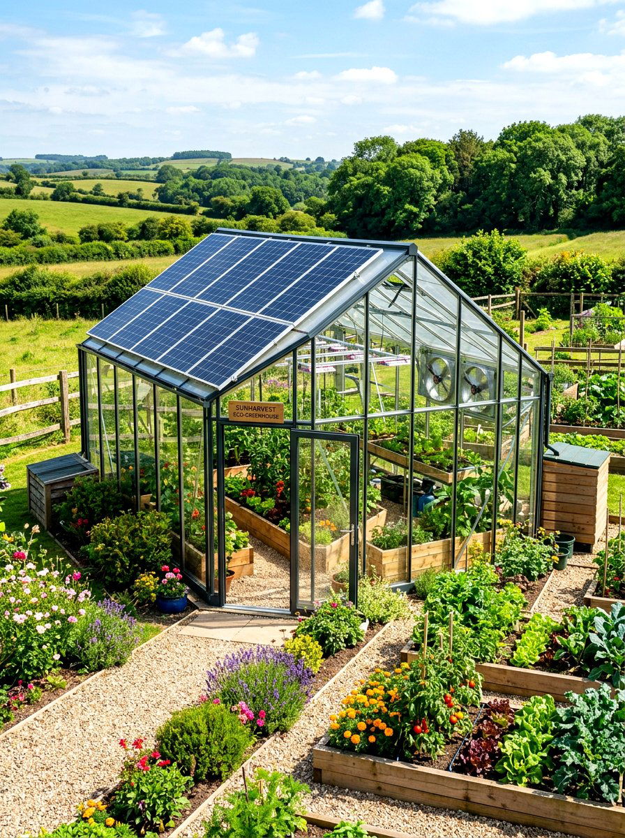Solar Powered Greenhouse - 30 greenhouse ideas