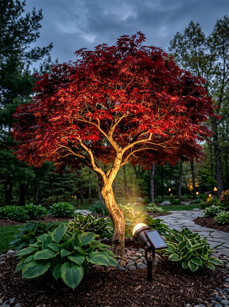Solar Spotlight Accent - 30 solar lighting ideas