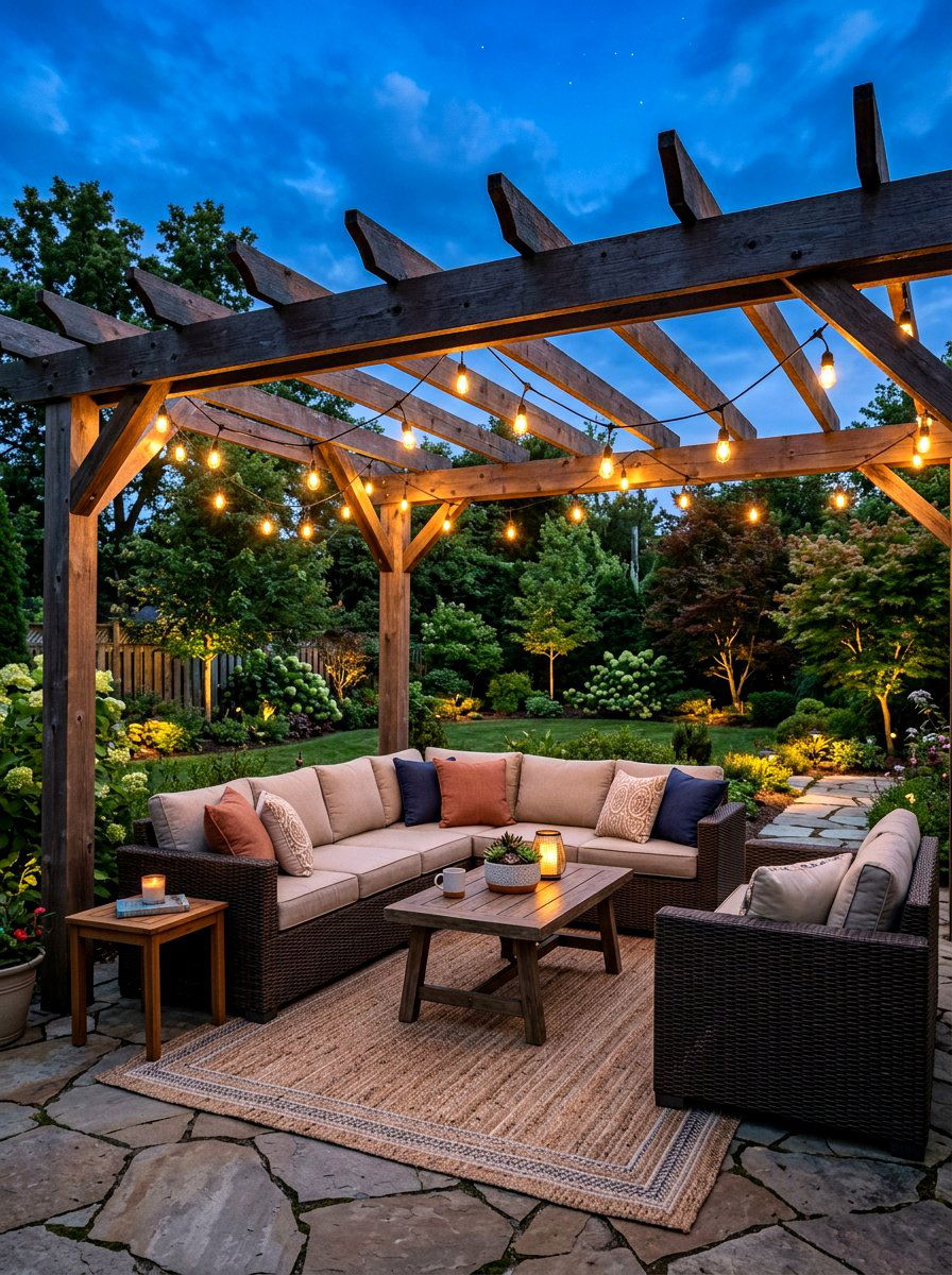 Solar String Lights - 30 budget patio ideas