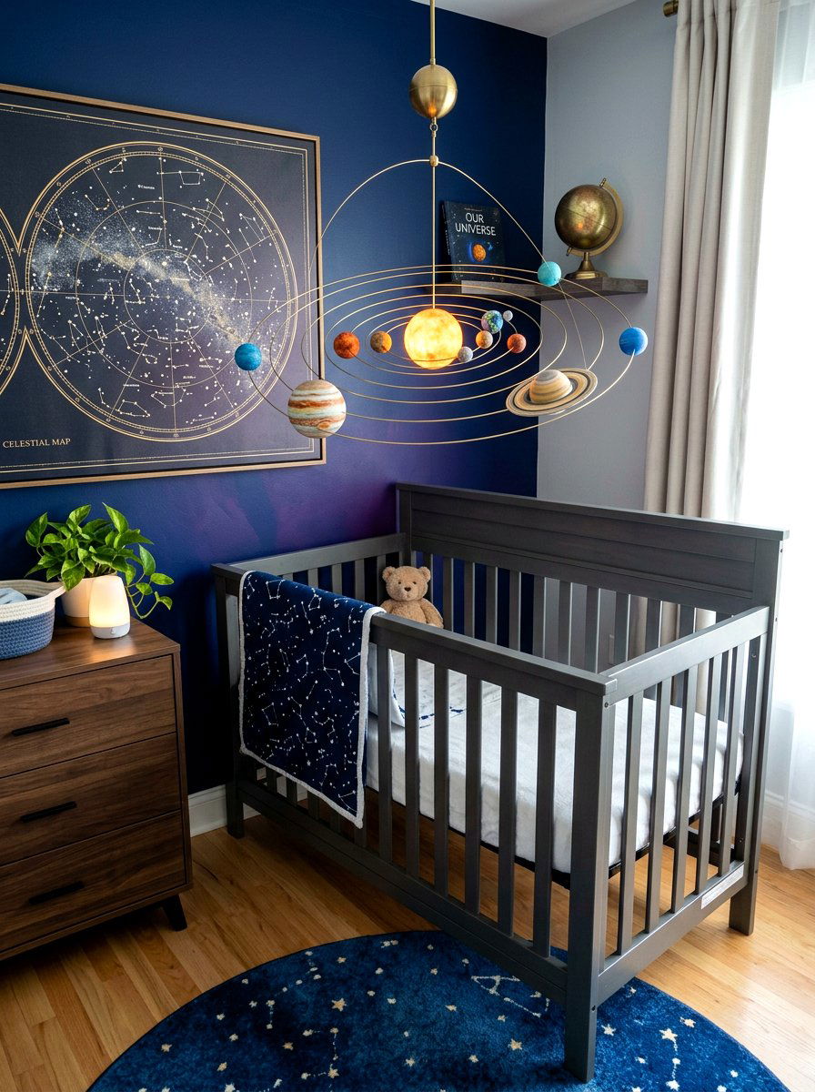 Solar System Mobile - 30 mobile decor nursery ideas