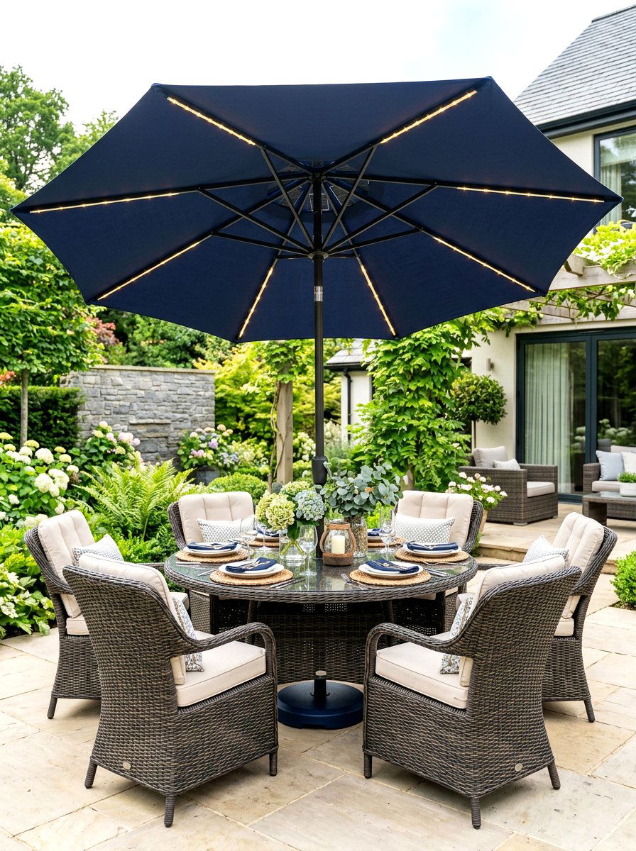 Solar Umbrella Lights - 30 solar lighting ideas