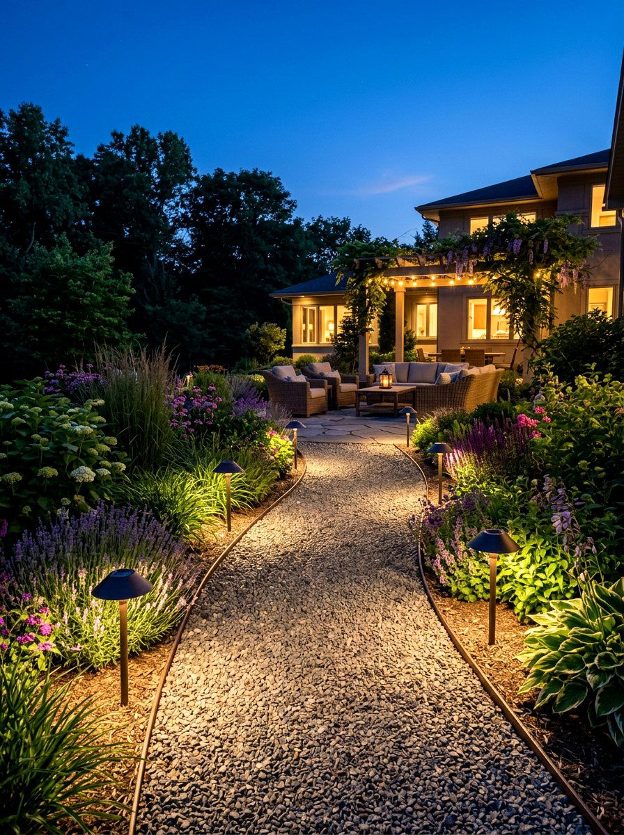 Solar Walkway Lights - 30 no harsh light patio ideas
