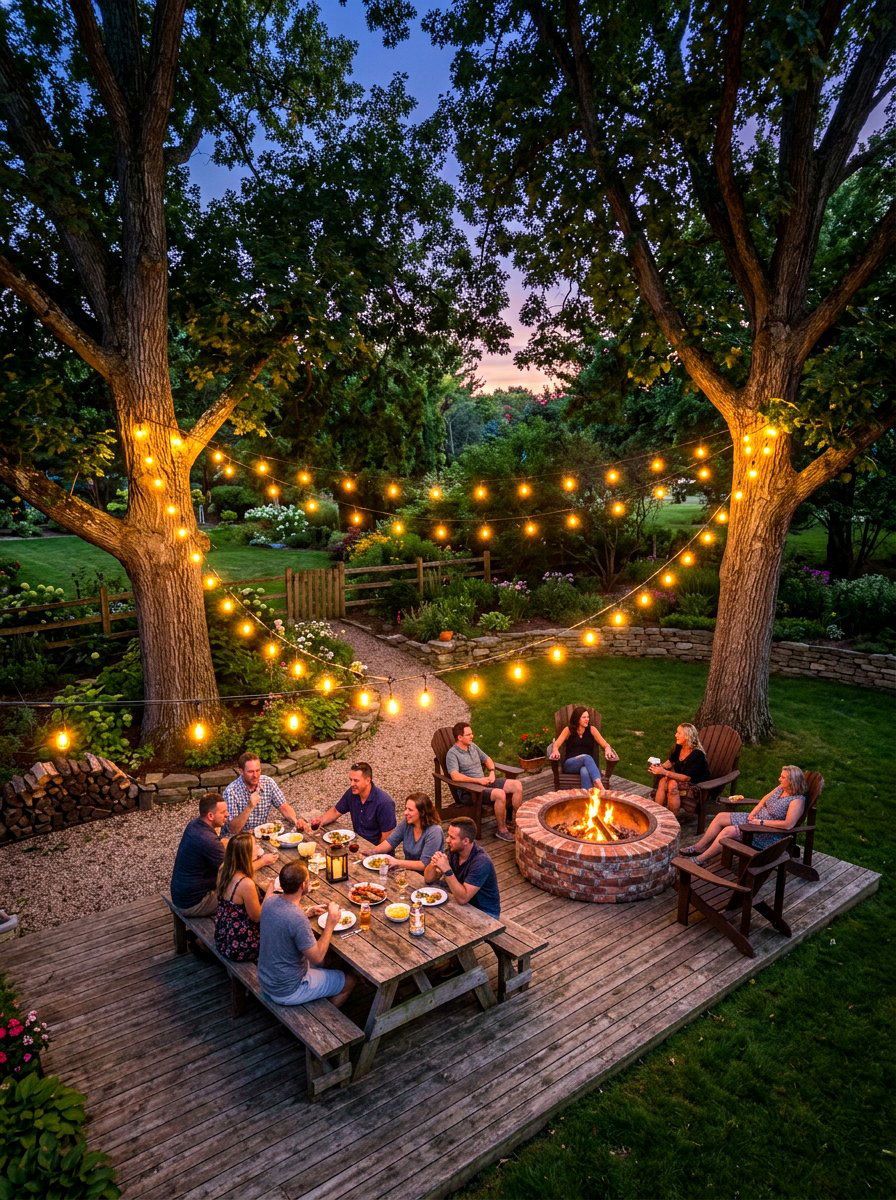 Solar bistro lights - 30 solar garden lighting ideas