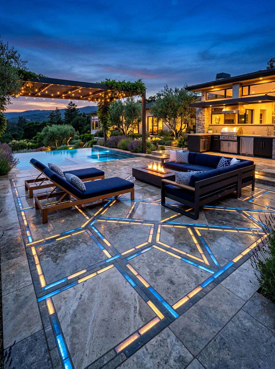 Solar brick pavers - 30 solar garden lighting ideas