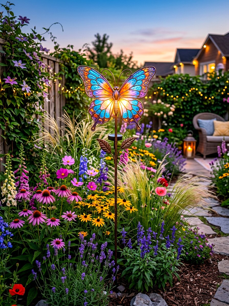 Solar butterfly lights - 30 solar garden lighting ideas