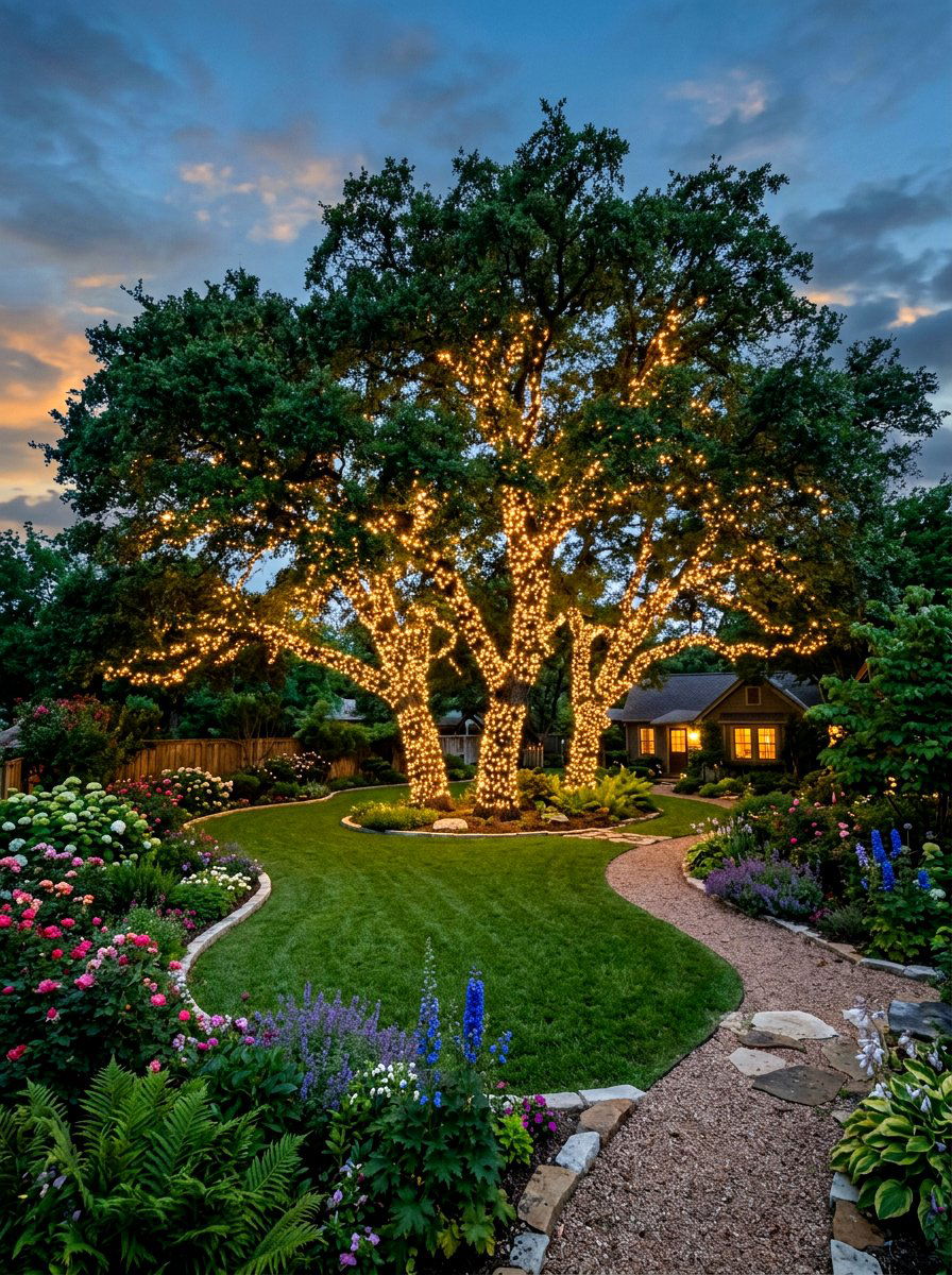 Solar fairy lights - 30 solar garden lighting ideas