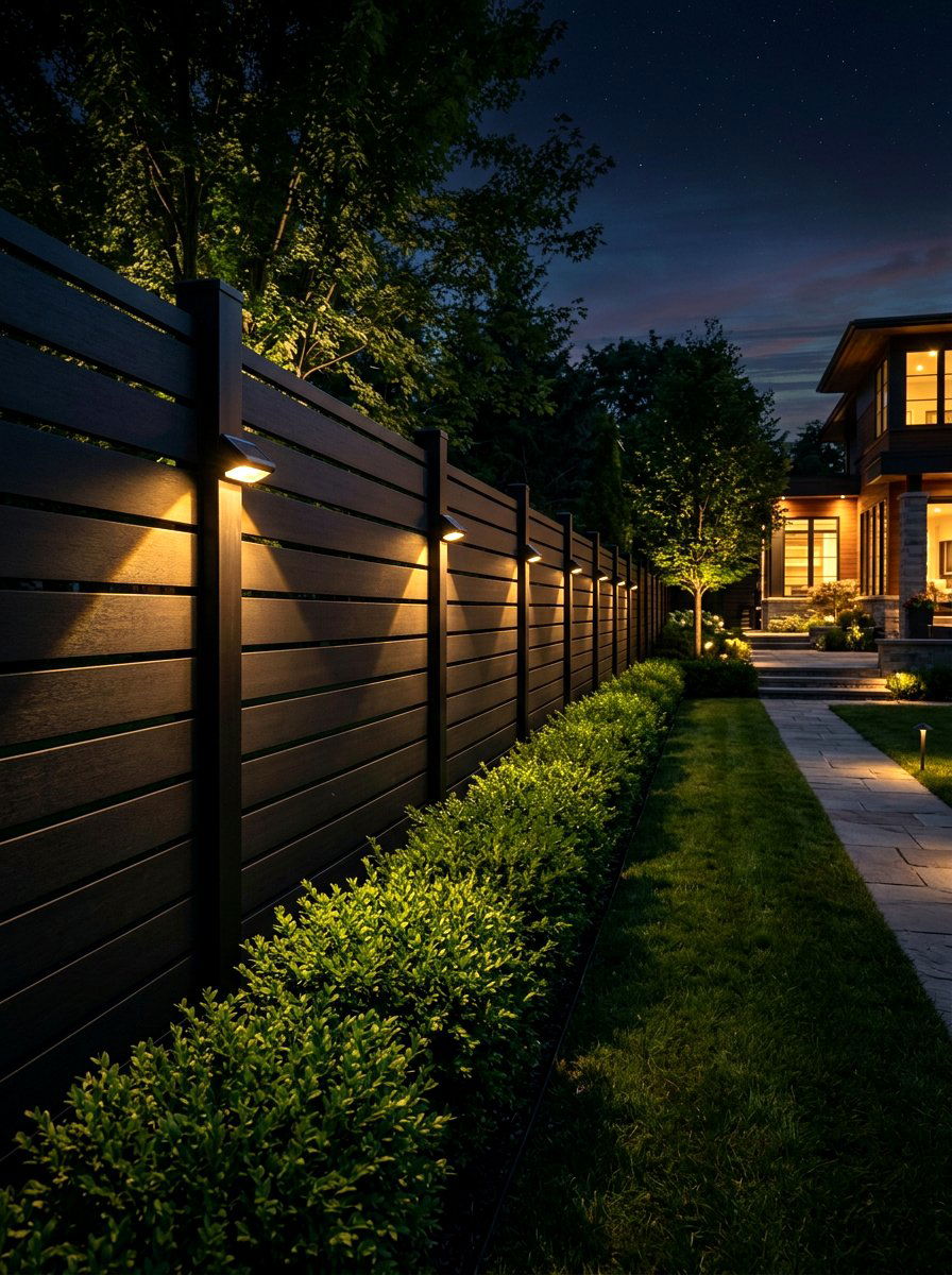 Solar fence lights - 30 solar garden lighting ideas