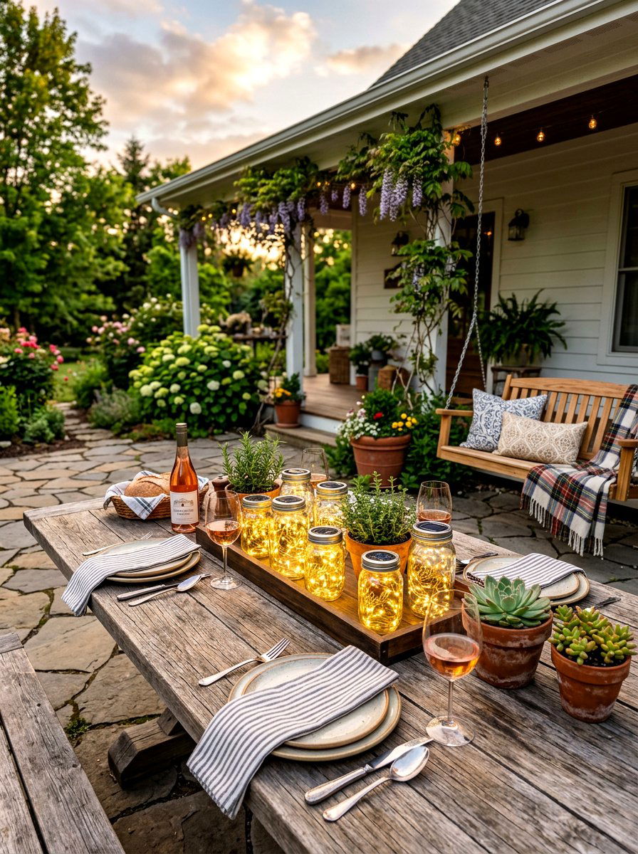 Solar mason jar lights - 30 solar garden lighting ideas