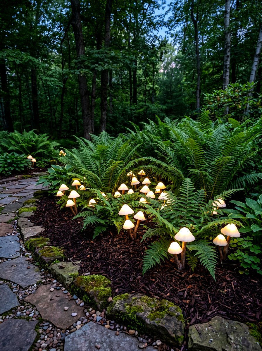 Solar mushroom lights - 30 solar garden lighting ideas