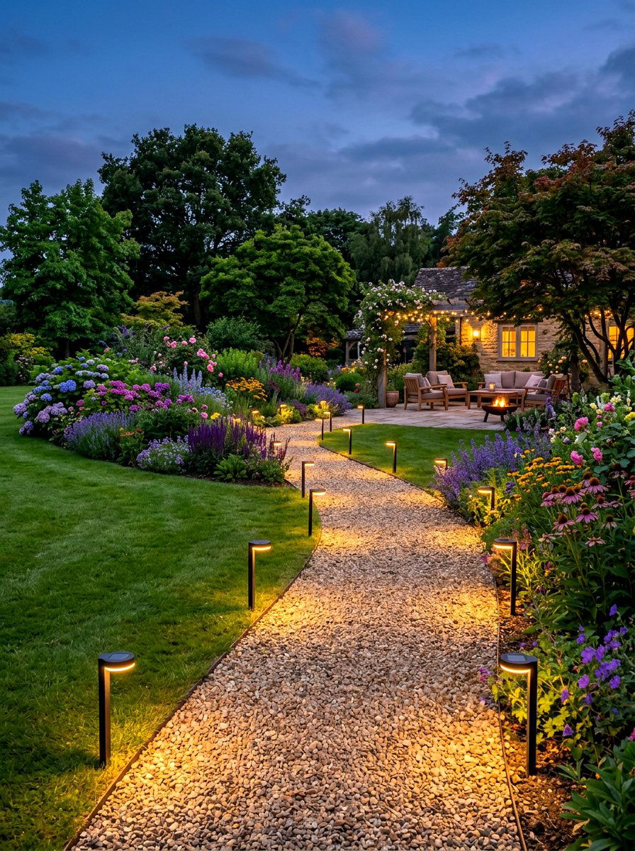 Solar path light - 30 modern outdoor lighting ideas