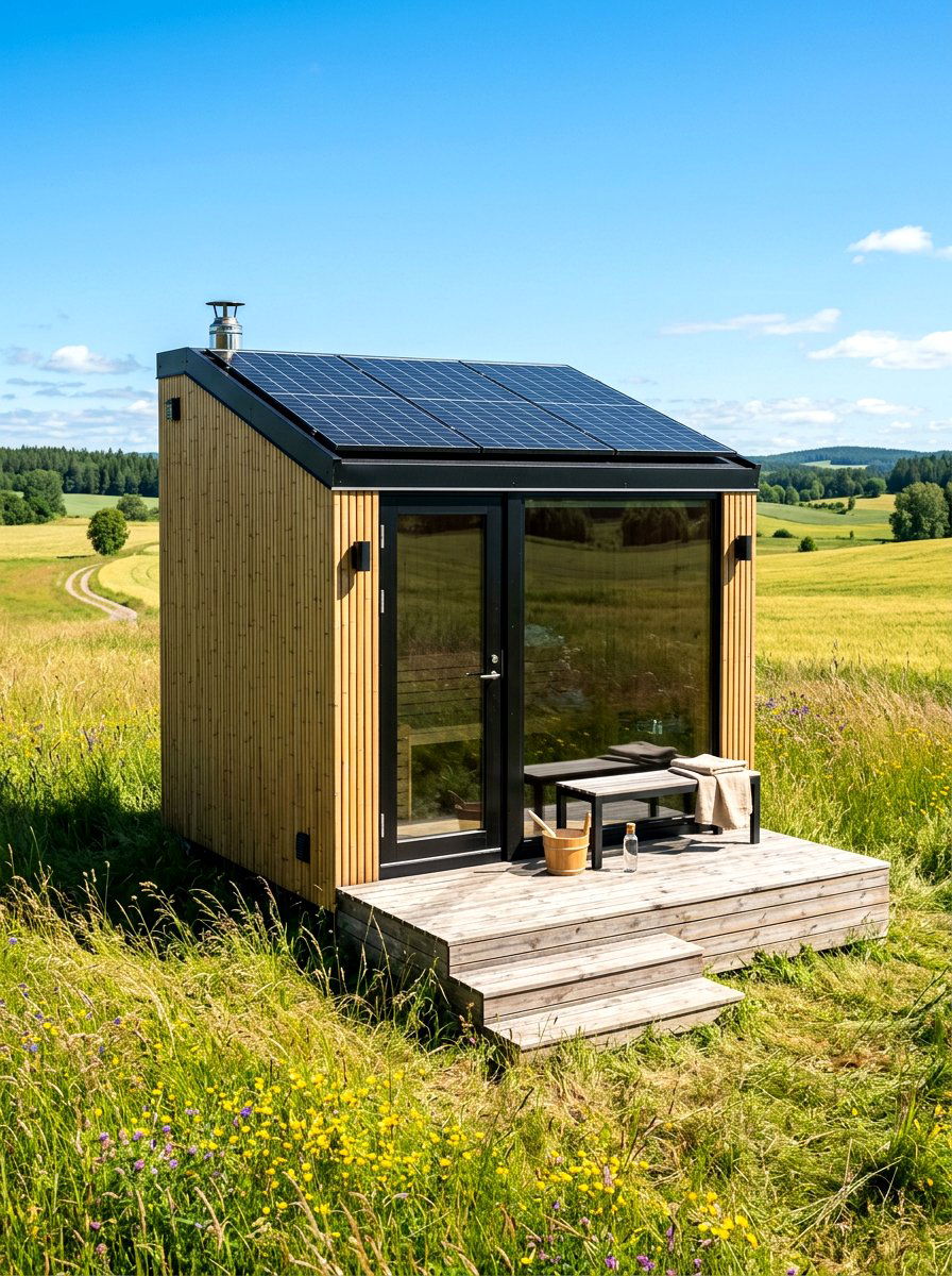 Solar powered outdoor sauna - 30 outdoor sauna backyard ideas aesthetic