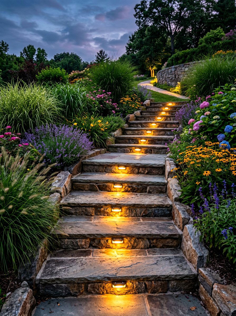 Solar step lights - 30 solar garden lighting ideas