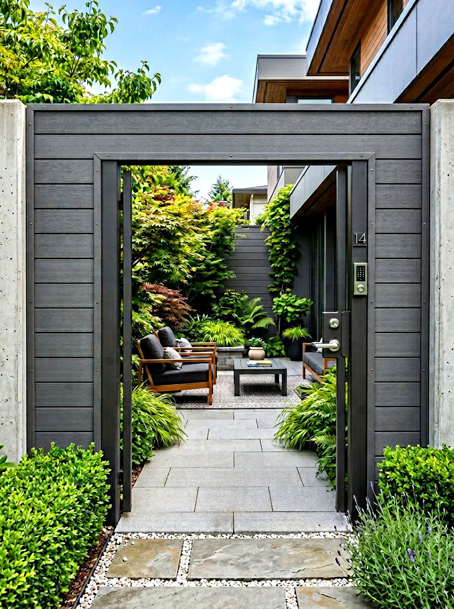 Solid High Privacy Gate - 30 front gate ideas