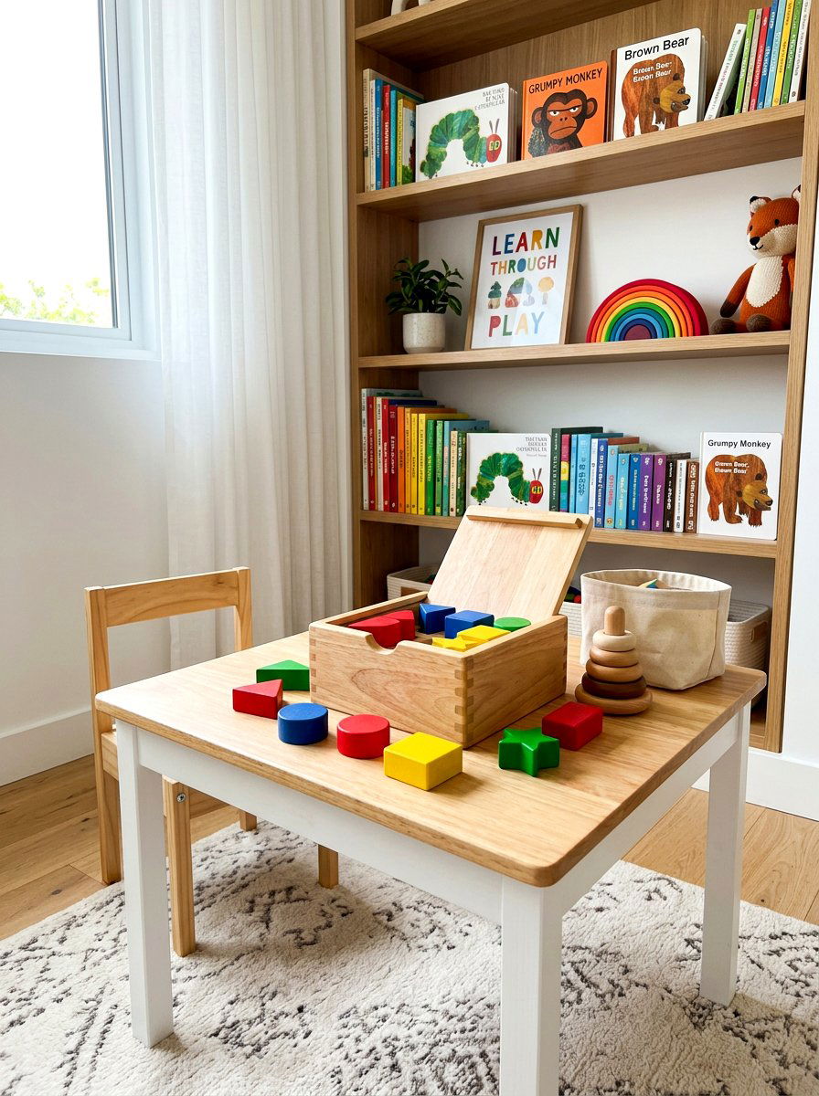 Solid Wood Shape Sorter - 30 heirloom toy nursery ideas