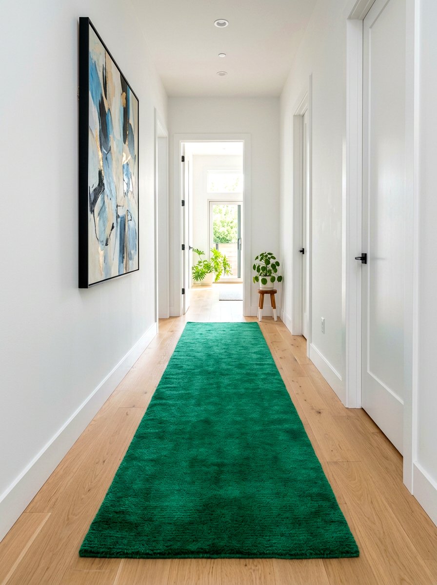 Solid color runner - 30 hallway runner ideas