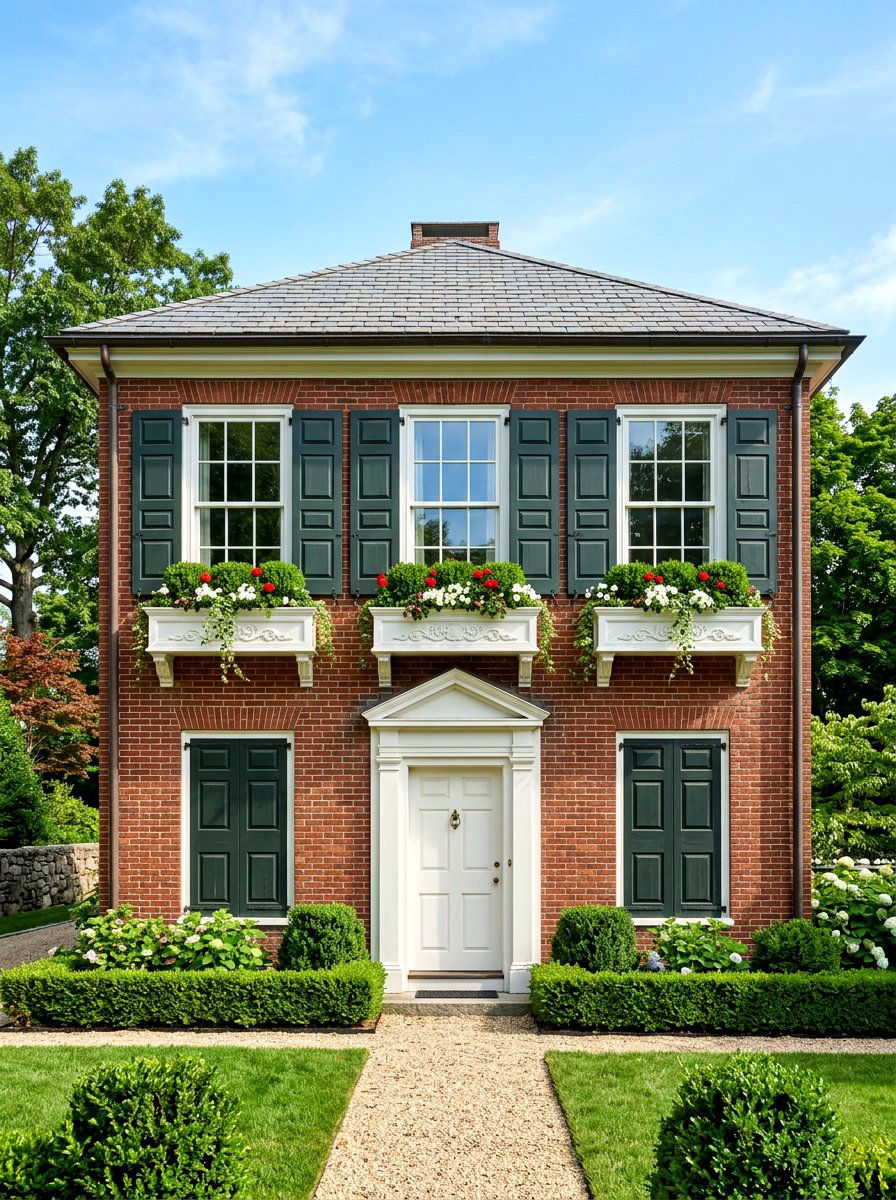 Solid panel shutters - 30 shutters and flower box ideas