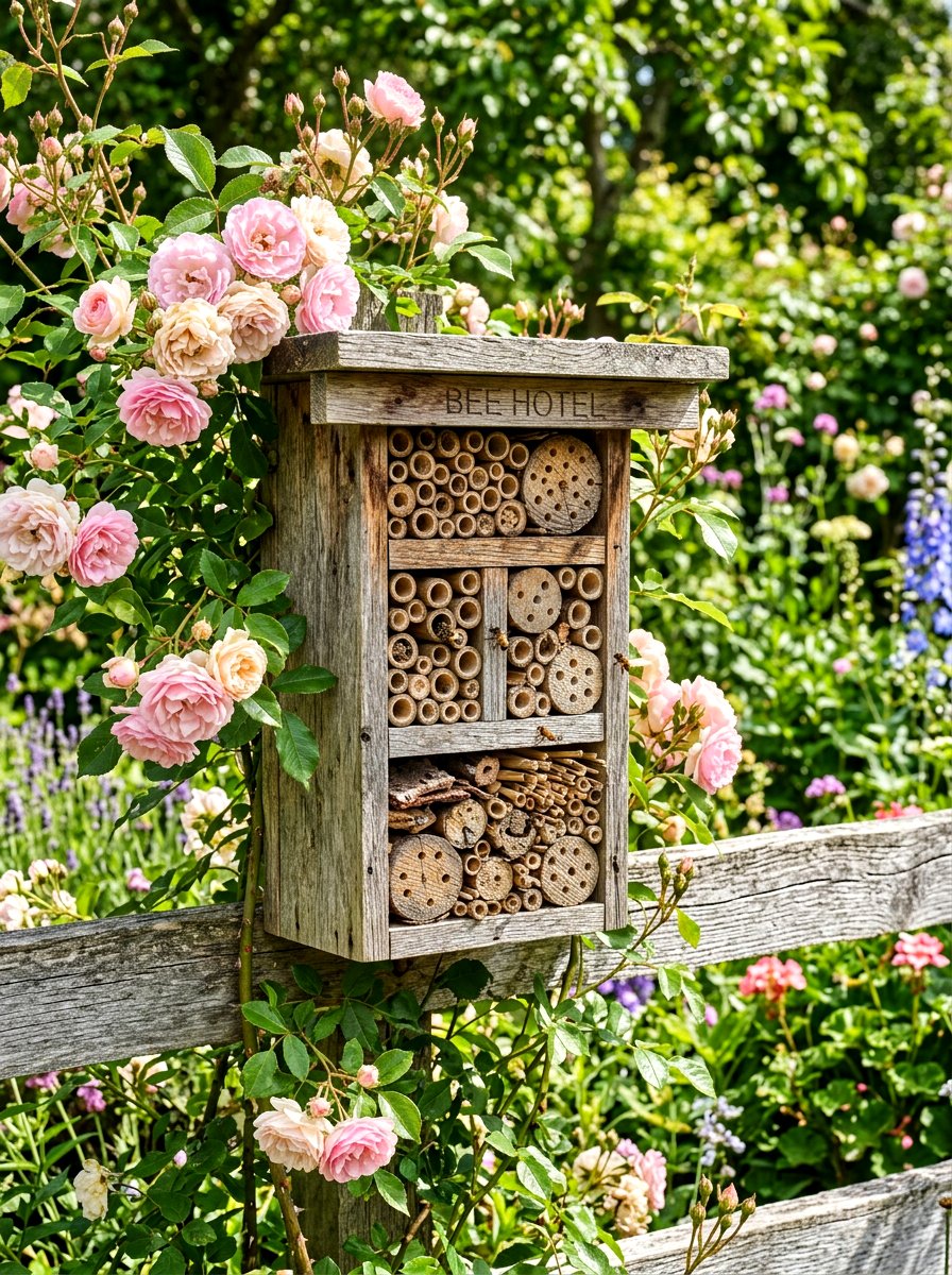 Solitary Bee House - 30 bee friendly garden ideas