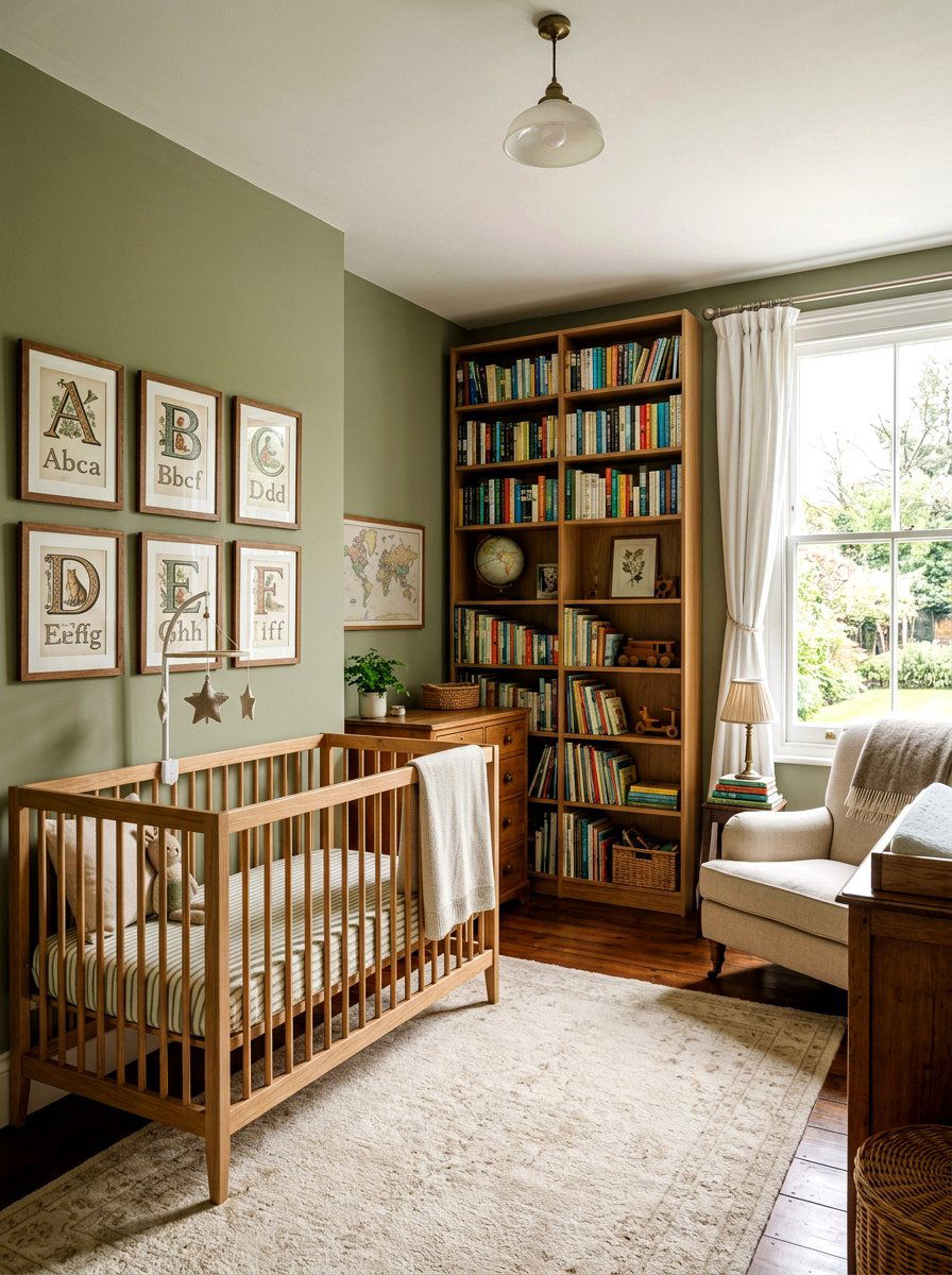 Sophisticated Academic Nursery - 30 dark academia room ideas