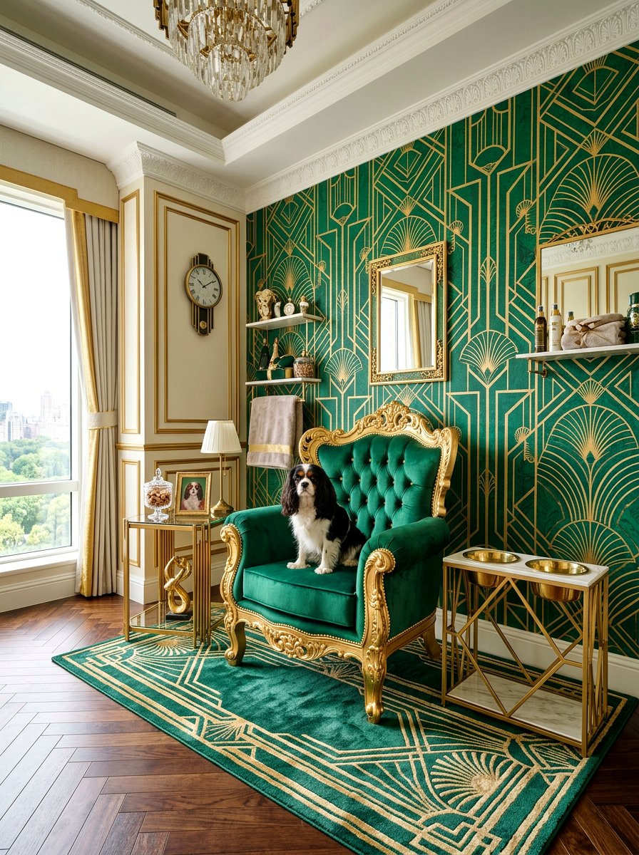 Sophisticated Art Deco Wallpaper - 30 pet room wallpaper ideas