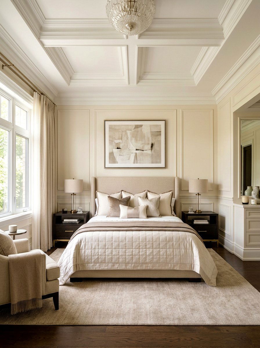 Sophisticated Beige Bedroom - 30 tonal beige bedroom ideas