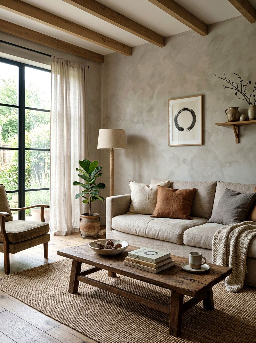Sophisticated Plaster Effect Wallpaper - 30 renter friendly wallpaper ideas aesthetic