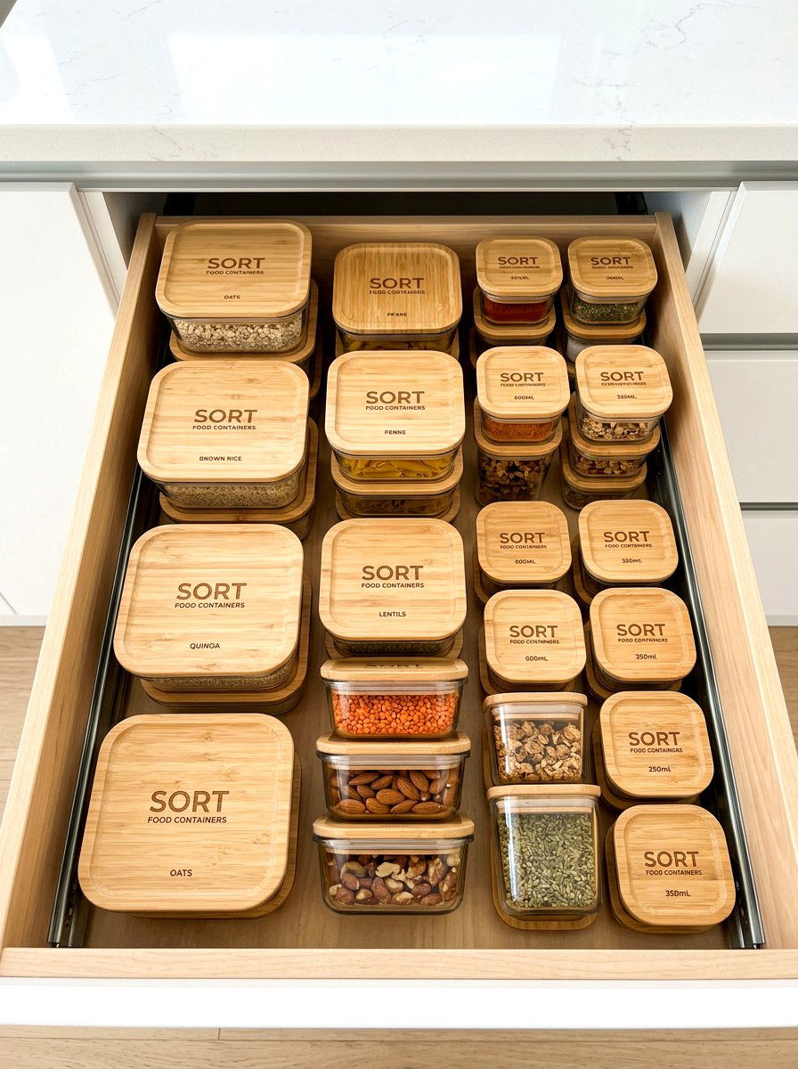 Sort Food Containers - 30 spring kitchen reset ideas