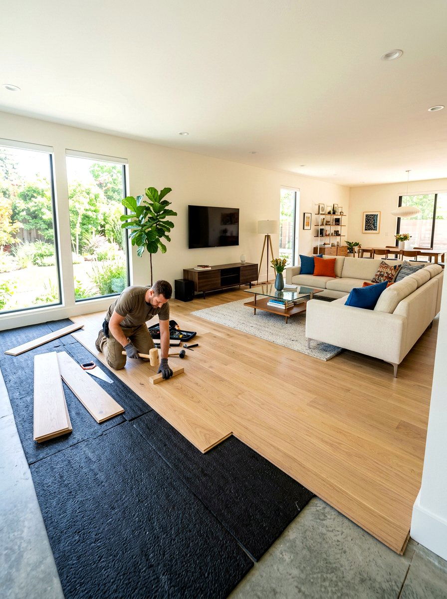 Sound dampening floor underlay - 30 acoustic living room ideas