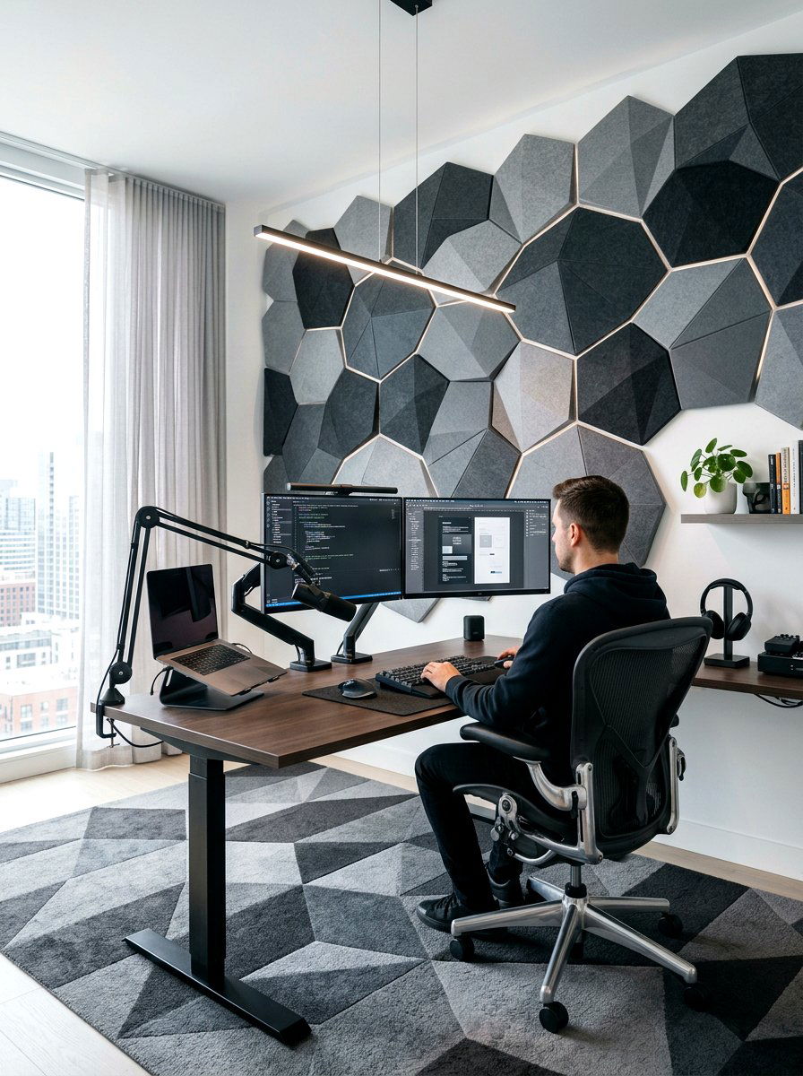Soundproof Acoustic Panels - 30 home office wall ideas