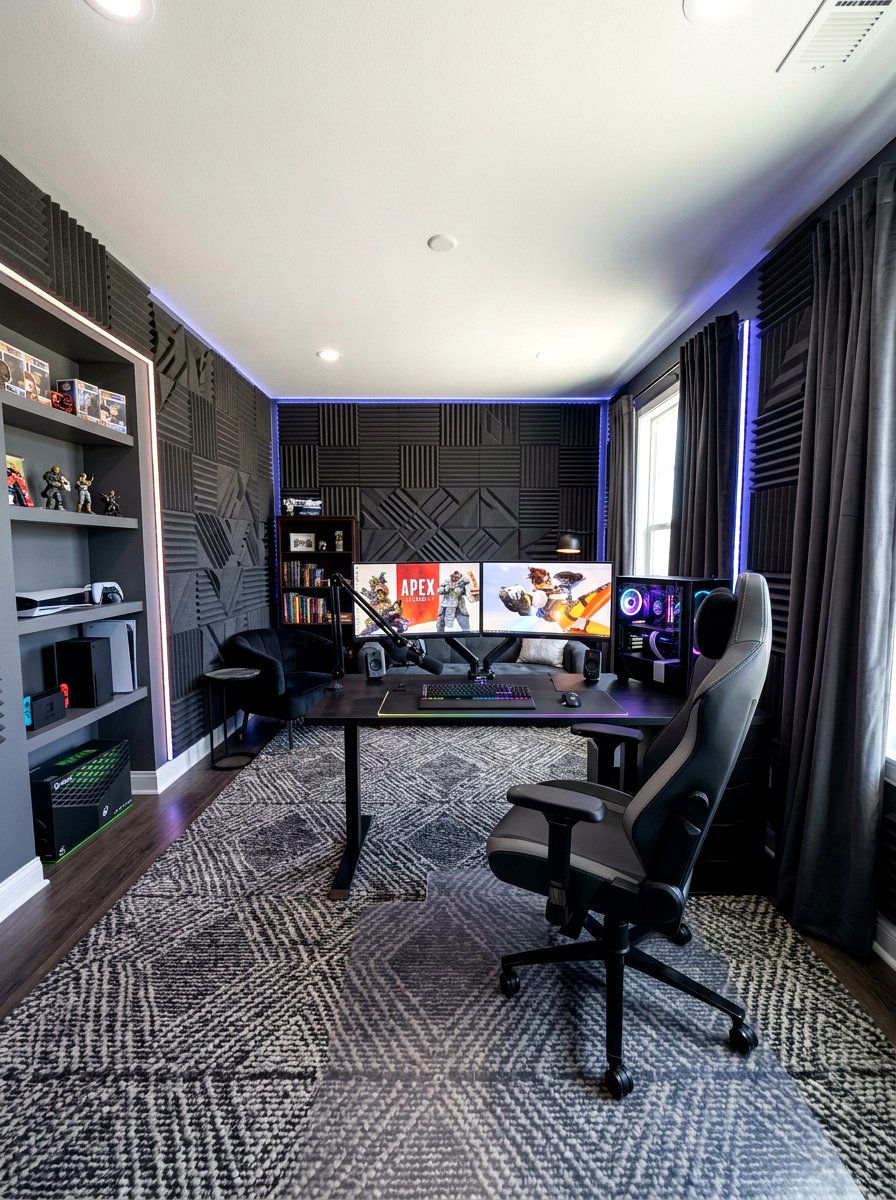 Soundproof Gaming Room - 30 gamer bedroom ideas
