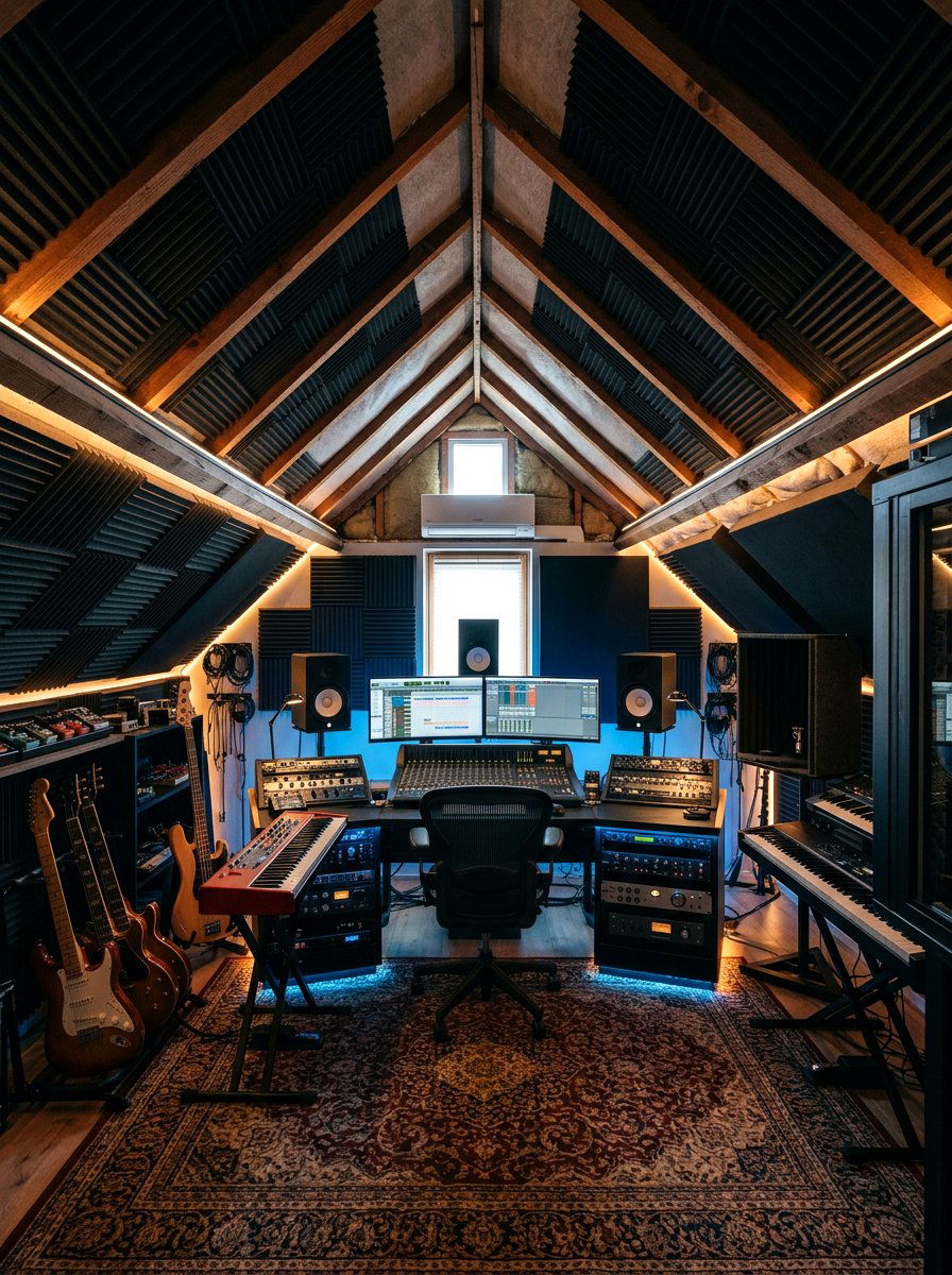 Soundproof Recording Studio Attic - 30 attic studio ideas
