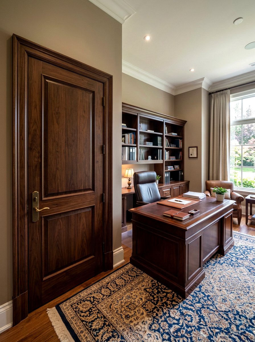 Soundproof Solid Door - 30 quiet work room ideas