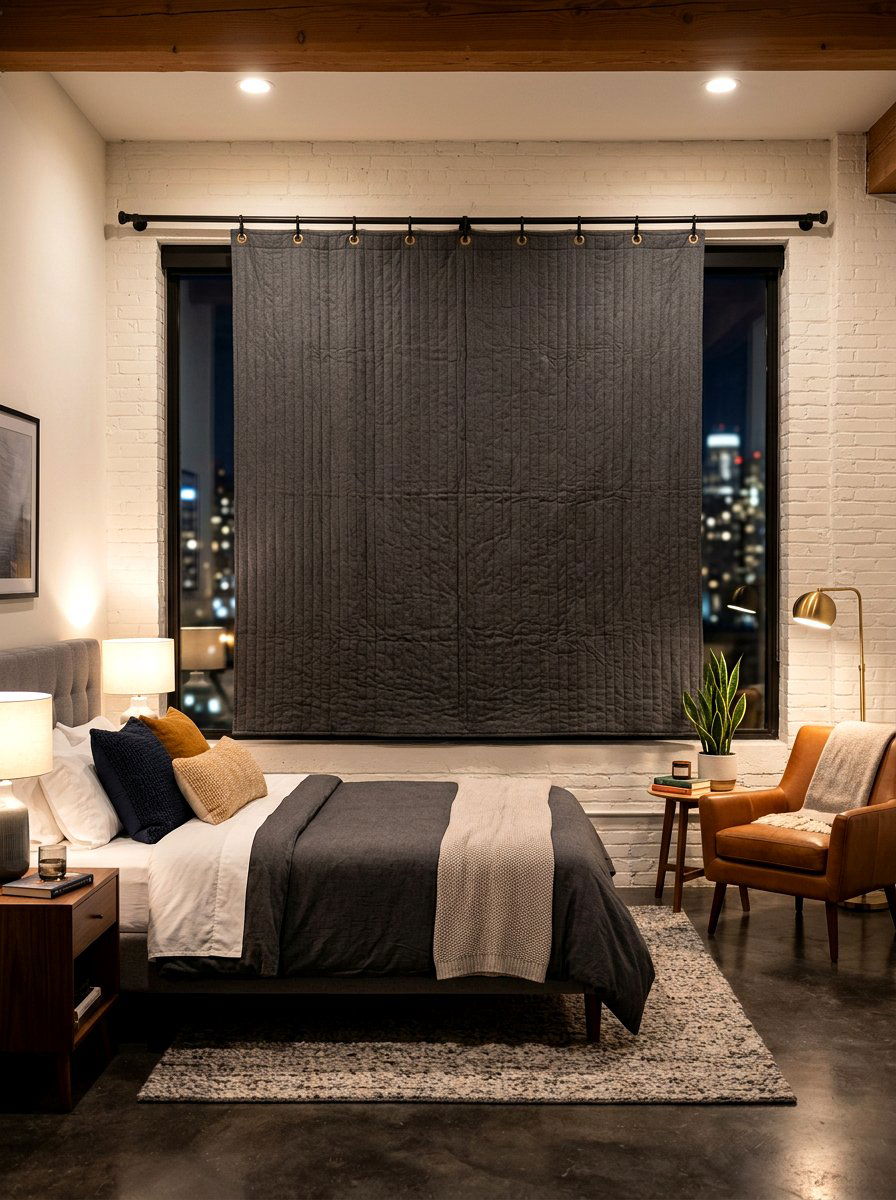 Soundproof Window Blanket - 30 acoustic bedroom ideas