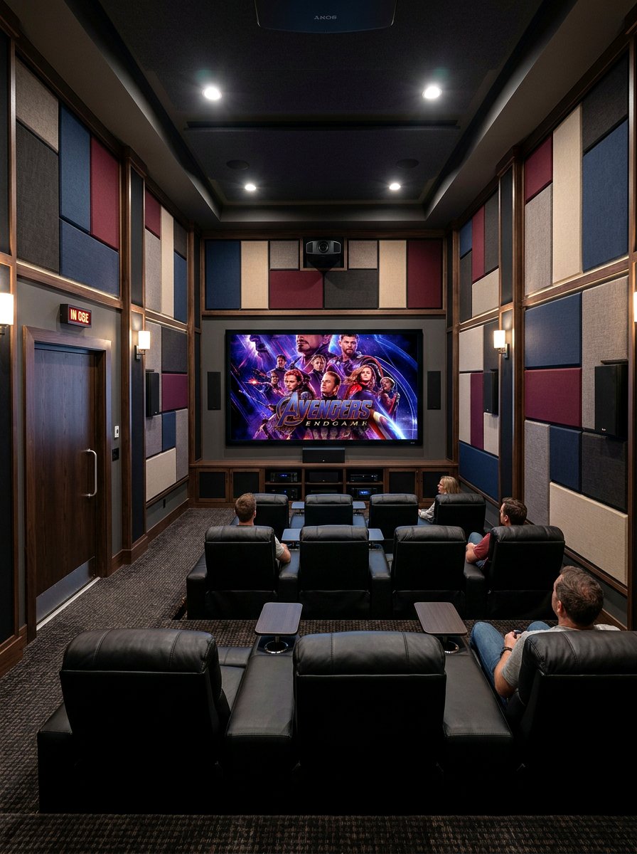 Soundproof basement cinema - 30 projector room ideas