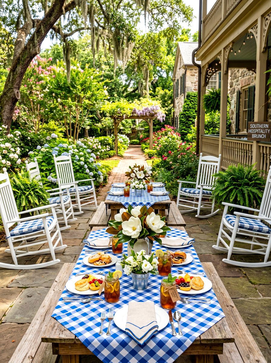 Southern Charm Brunch - 30 backyard bridal brunch ideas