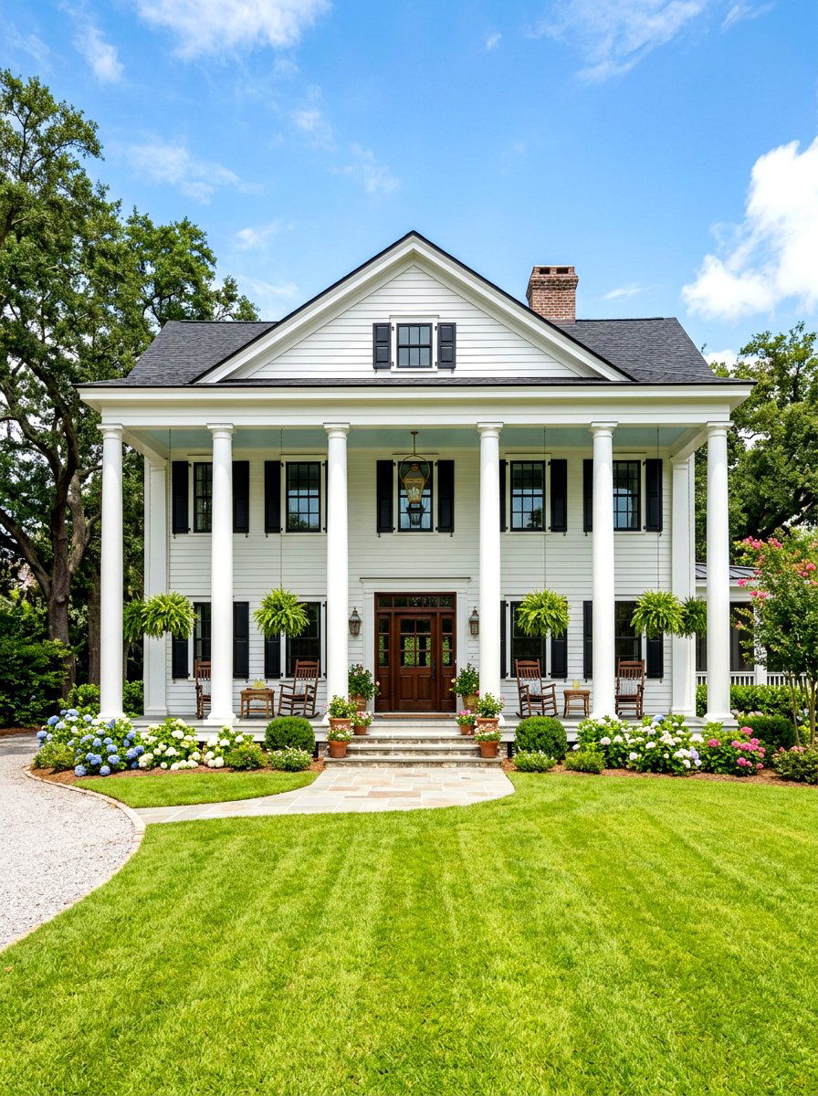 Southern Colonial Front Porch - 30 colonial house exterior ideas