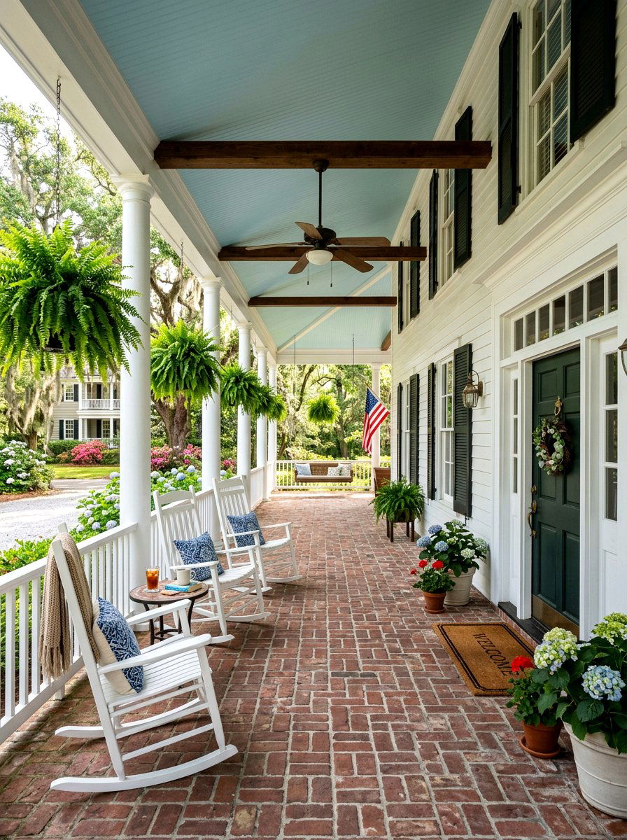 Southern Style Porch - 30 summer front porch ideas