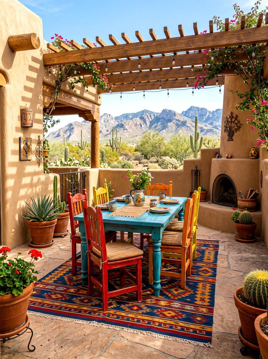 Southwest Stucco Patio - 30 patio dining ideas