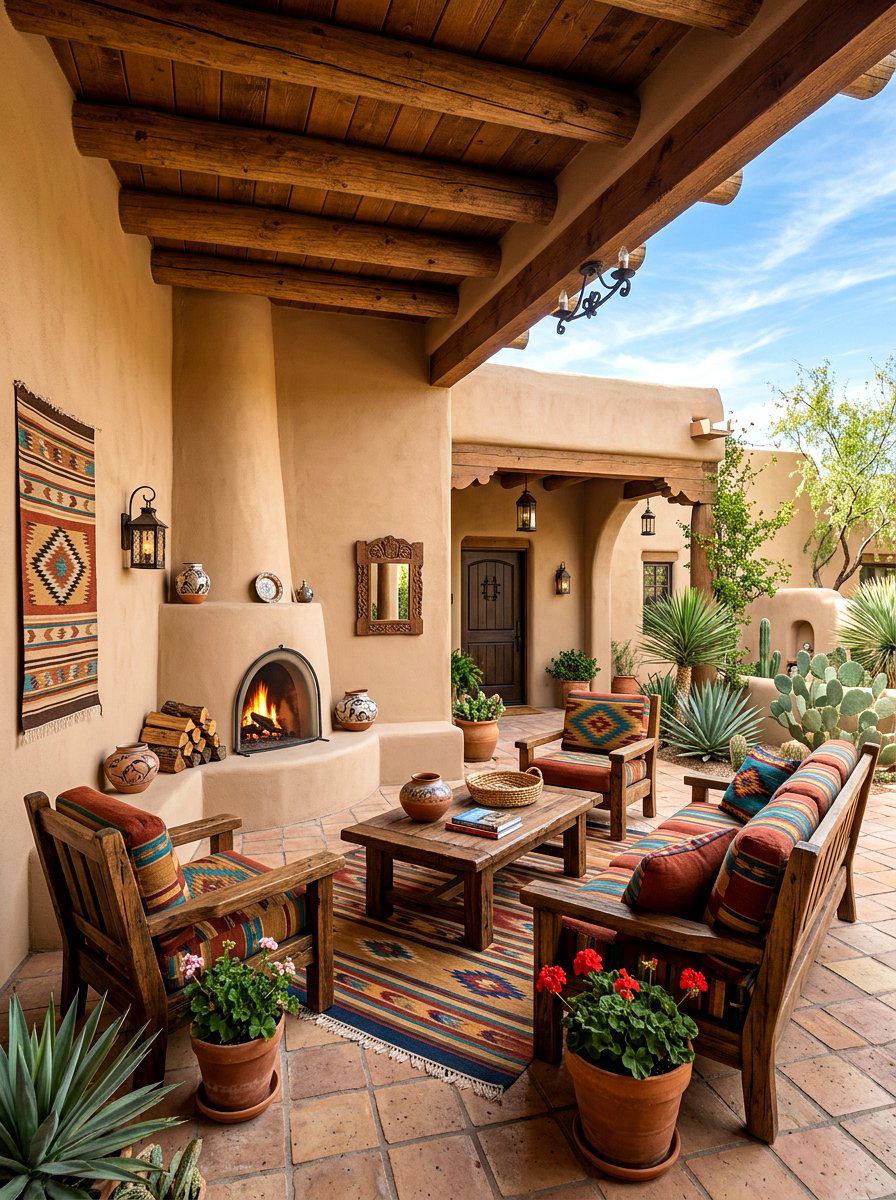 Southwestern Adobe Living - 30 villa patio styling ideas