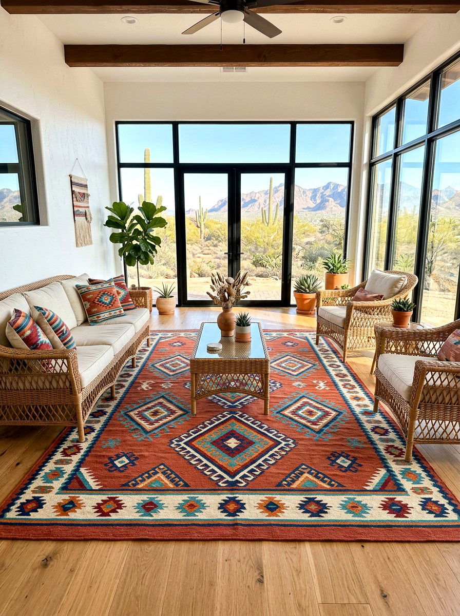 Southwestern Area Rug - 30 western home decor ideas