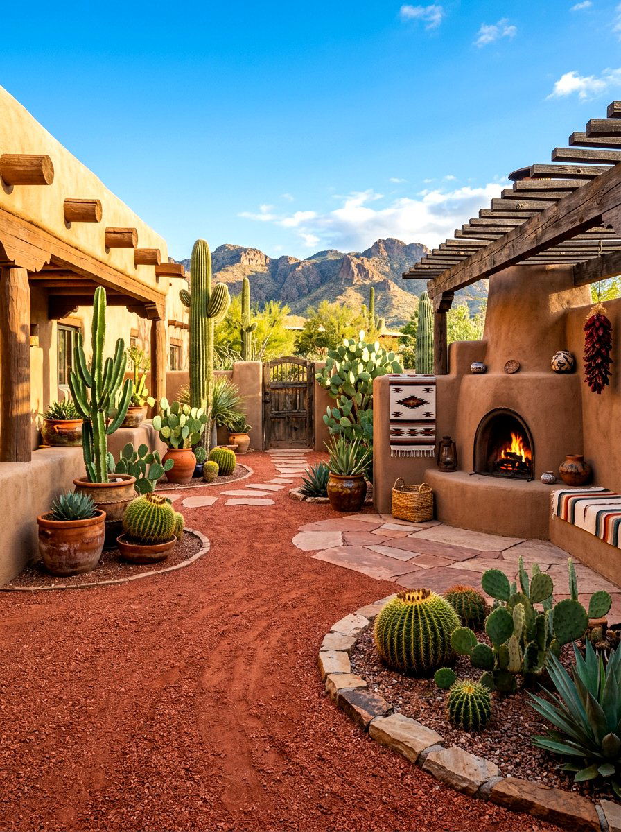 Southwestern Style Decomposed Granite Courtyard - 30 decomposed granite patio ideas
