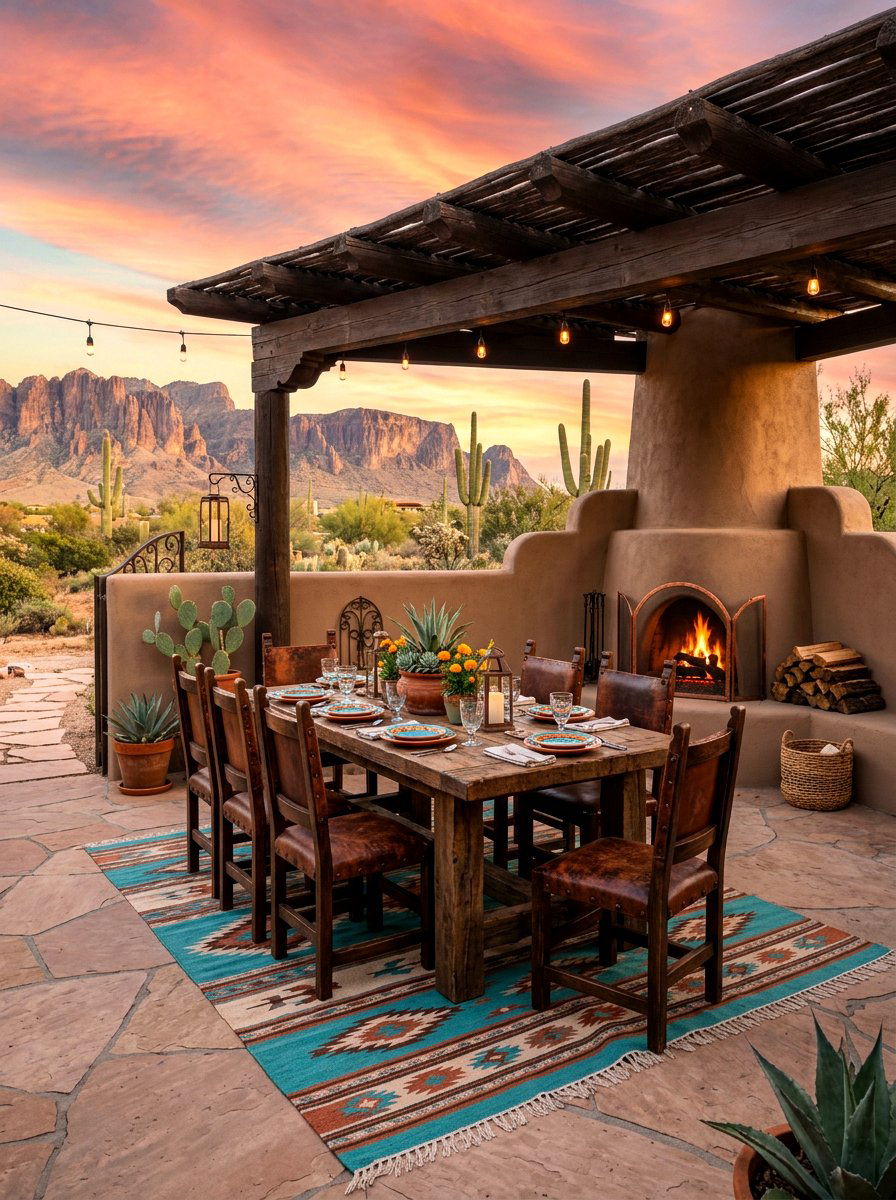 Southwestern Style Patio - 30 terrace dining ideas