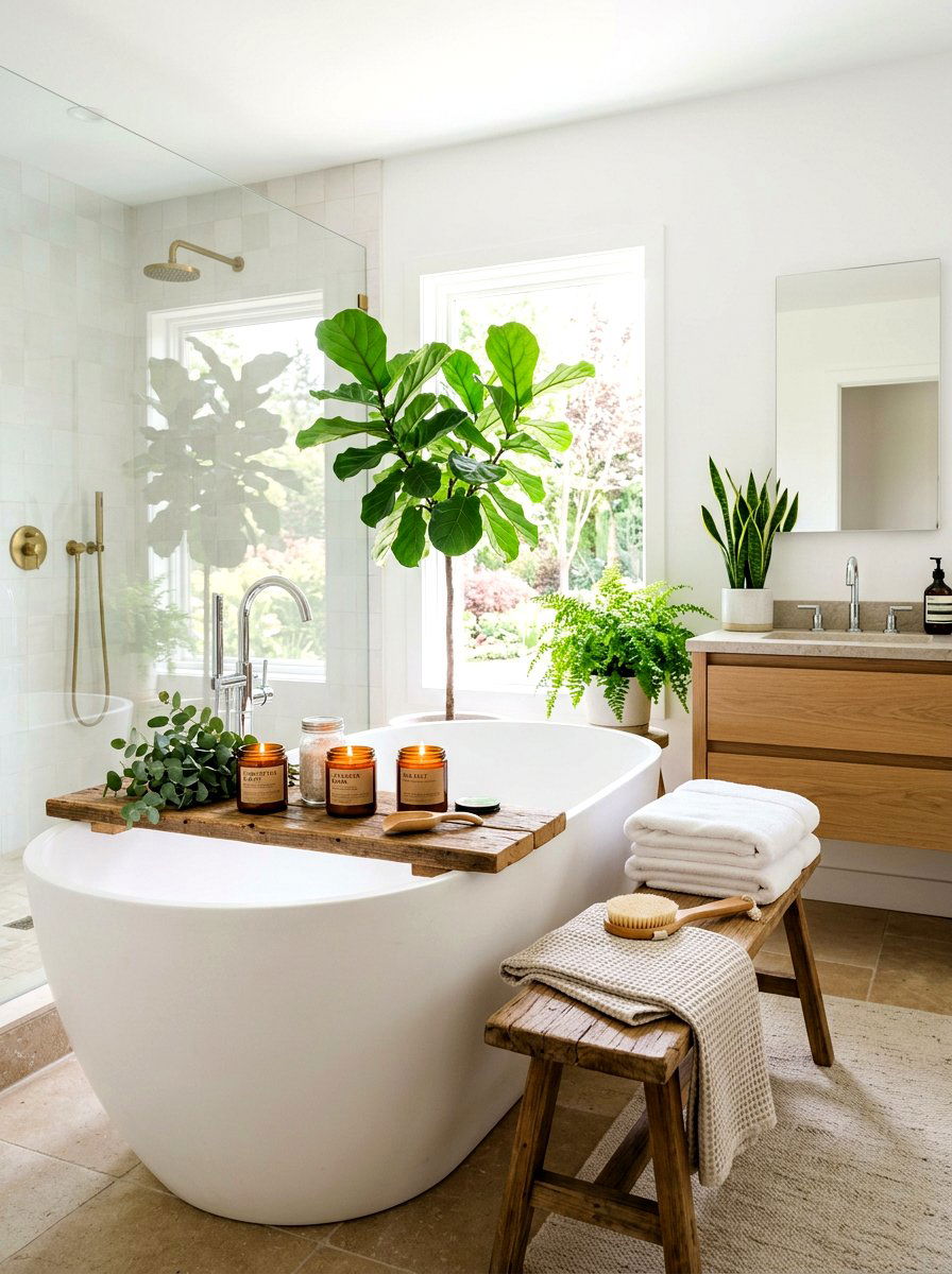 Soy candle spa - 30 sustainable home decor ideas