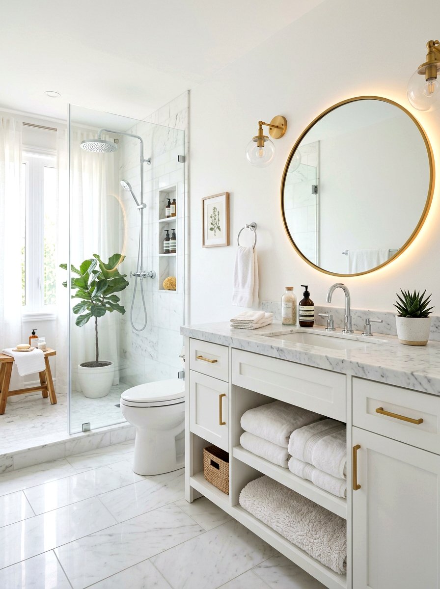 Spa Like Guest Bathroom Decor - 30 holiday hosting room ideas