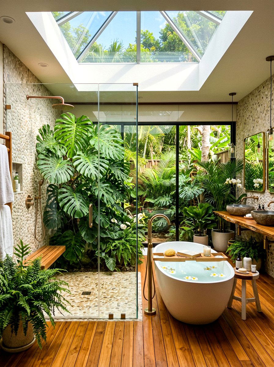 Spa Style Bathroom Skylight - 30 shower skylight ideas