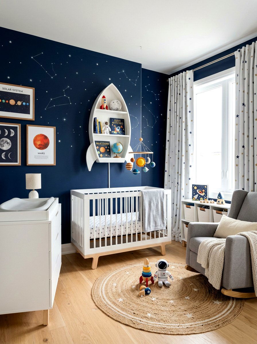 Space Boy Nursery - 30 boy nursery ideas