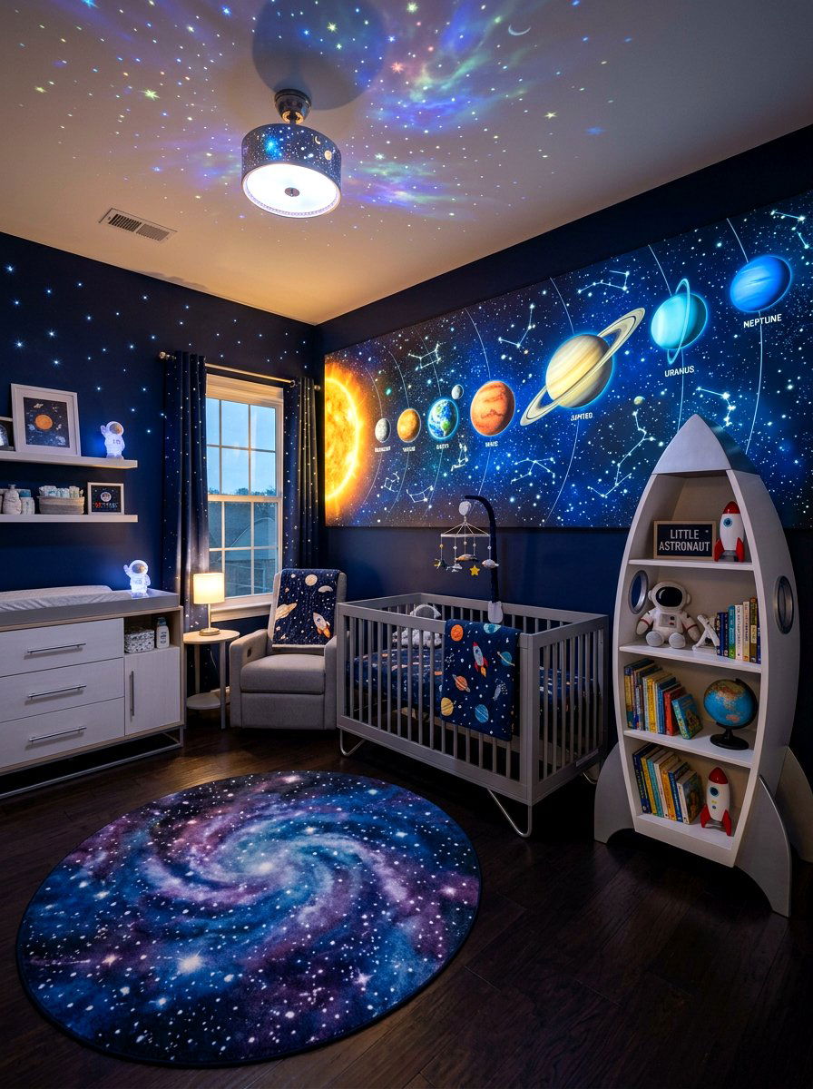 Space Nursery - 30 baby room ideas